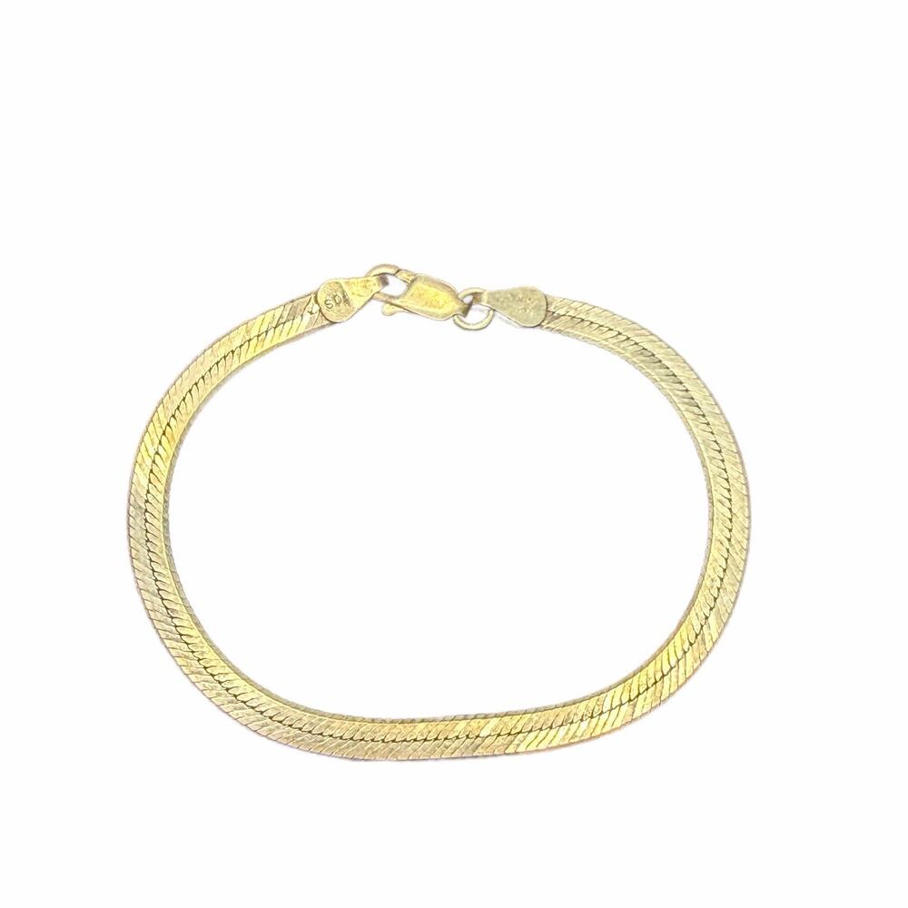 Vior Sterling Silver Bracelet Vintage, Italy Signed Herringbone